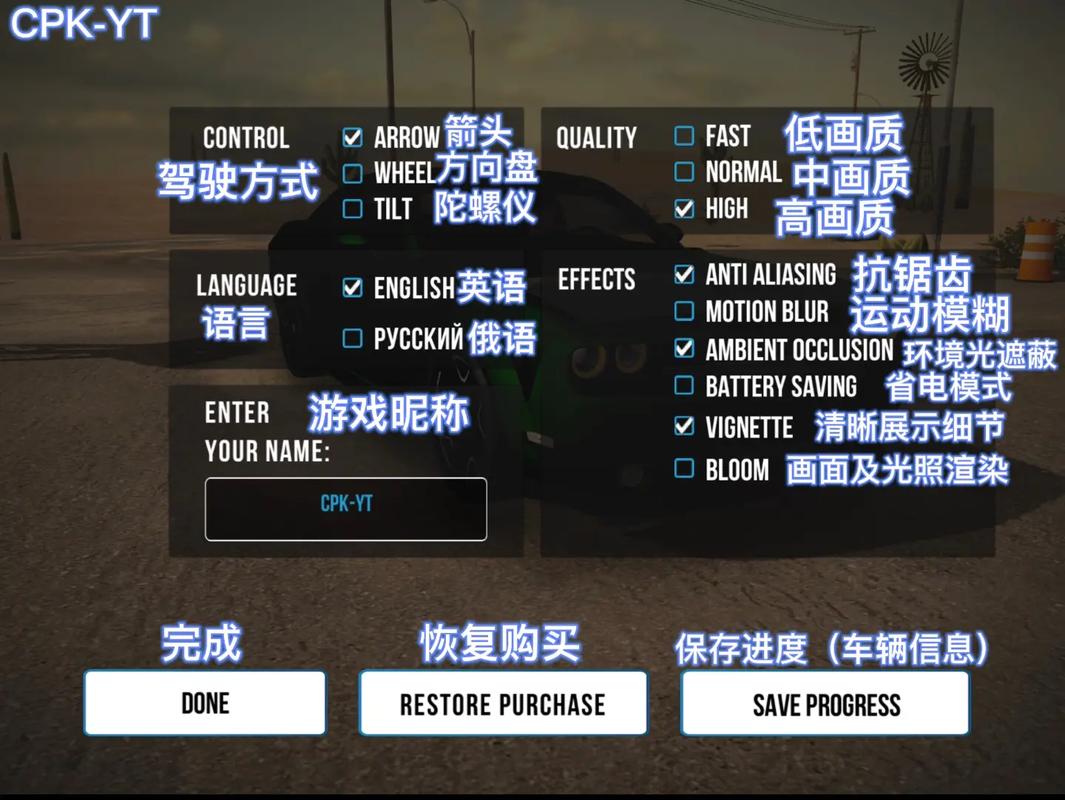car怎么改中文
